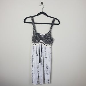 ♥️ Linea Donatella Black & White Floral Print Slip